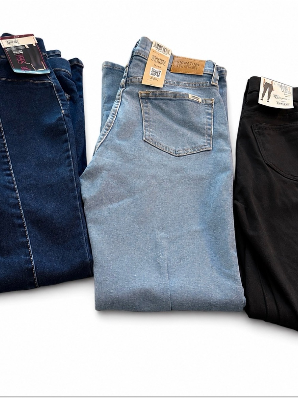 Bundle title: 3-Pair Women’s Jeans Bundle NWT — NOBO, Time and Tru, Levi Strauss
